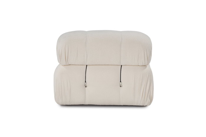 Atelier Del Sofa Sofá de 1 Plaza Bubble O1 Beige, Estructura Madera de Haya, Tejido Poliéster, Comodidad y Diseño Elegante